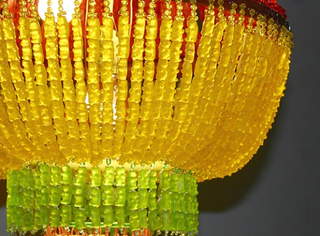 Illustration for article titled Low Tech but Highly Delicious: Gummy Bear Chandelier